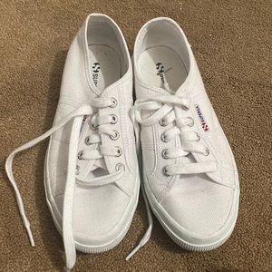 Superga white canvas sneakers